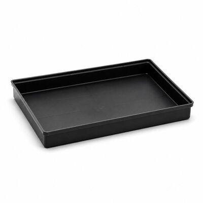 Taça de PP condutiva ESD preta 345x225x60mm para manuseio e embalagem de PCB