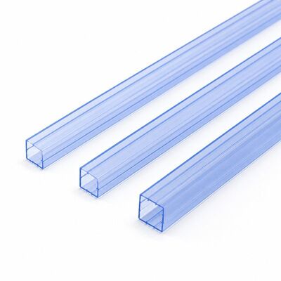 Tubos de embalagem de circuito integrado de PVC quadrado ESD transparentes de tamanho personalizado para armazenamento de componentes