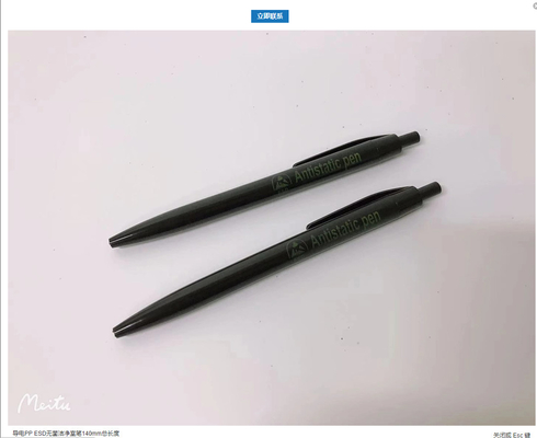 Caneta ESD preta, vermelha e azul para sala limpa Comprimento 140 mm em conformidade com a ergonomia