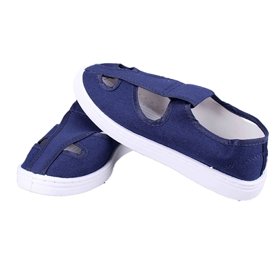 Sapatos de trabalho em lona respirável antiestática PU com fundo macio e confortável