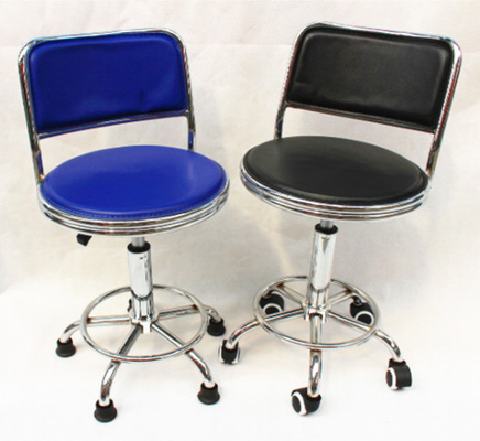 Cadeira de banquinho ESD ajustável para bancada de trabalho Altura 435-580mm Material de alumínio