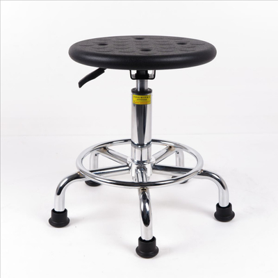 Cadeira de banquinho ESD Design ergonômico e altura ajustável para conforto e apoio à postura em ambientes de trabalho especializados