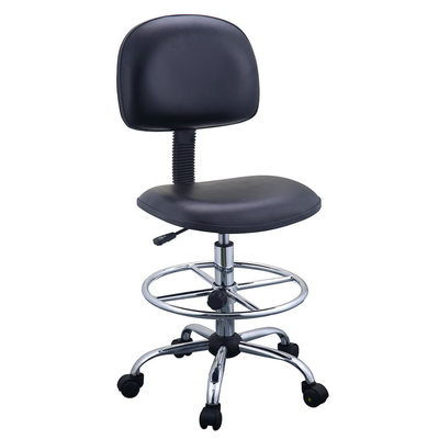 Cadeira de banquinho ESD Design ergonômico e altura ajustável para conforto e apoio à postura em ambientes de trabalho especializados