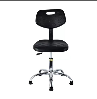 Cadeira de banquinho ESD Design ergonômico e altura ajustável para conforto e apoio à postura em ambientes de trabalho especializados