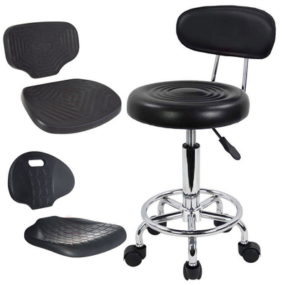 Cadeira de banquinho ESD Design ergonômico e altura ajustável para conforto e apoio à postura em ambientes de trabalho especializados