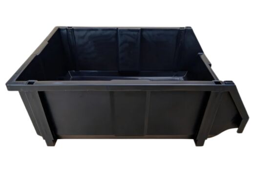 Caixa de peças ESD empilhável, recipiente de plástico ESD para logística eletrônica