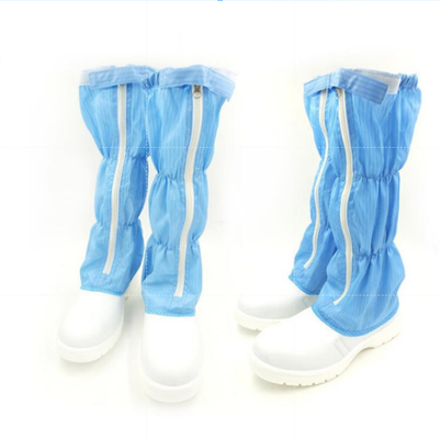 PU Couro 5mm Tecido Antistático Branco Azul Botas de Sala Limpa Respiráveis Reutilizáveis