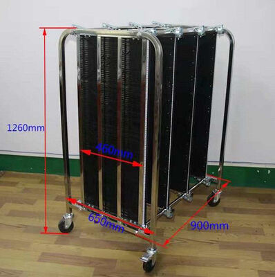 Stainless Steel ESD PCB Storage Trolley 900x650x1260mm with 300-Board Capacity