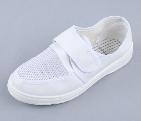 Sapatas respiráveis do plutônio esd de único Velcro líquido branco 220mm