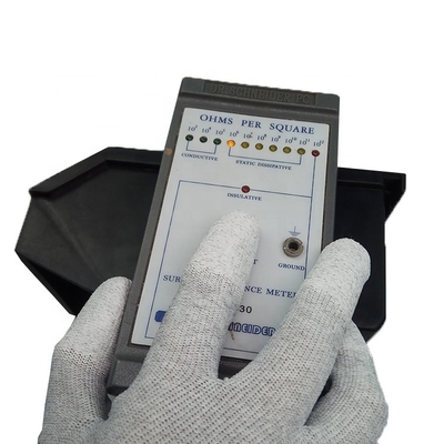 Bandejas plásticas condutoras do ESD, material estático dos PP da caixa do recipiente de 10E4-109 anti Esd