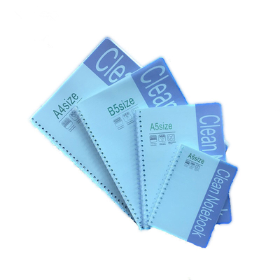 O ESD que lê o PVC das folhas dos acessórios 50 da sala de limpeza A5 cobre blocos de notas espirais