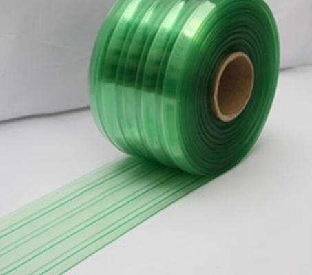 Cortinas de porta antiestáticas verdes ESD da tira do vinil do Pvc para a indústria/sala de limpeza