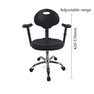 O plutônio antiestático espuma a cadeira 430*400mm Seat do escritório do ESD para a sala de limpeza
