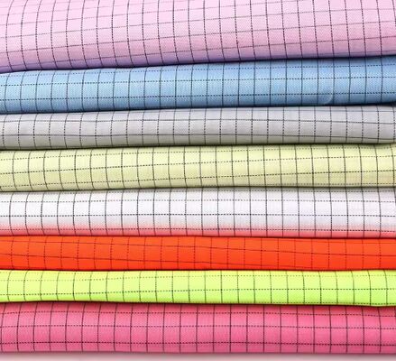 Tecido antiestático para salas limpas, sarja, respirável, em rolos de 150m.