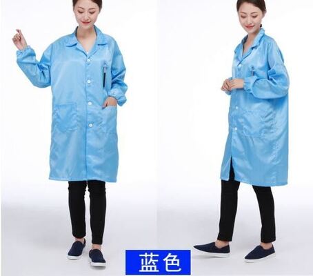 S-XXXL Poliéster Respirável ESD Roupa de Sala Limpa Antiestática